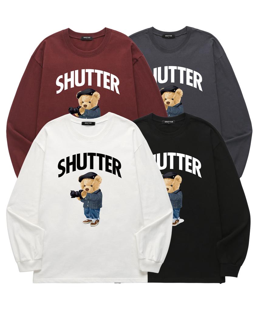 SHIRTER Медведь с камерой, длинный рукав (Sls037) черный