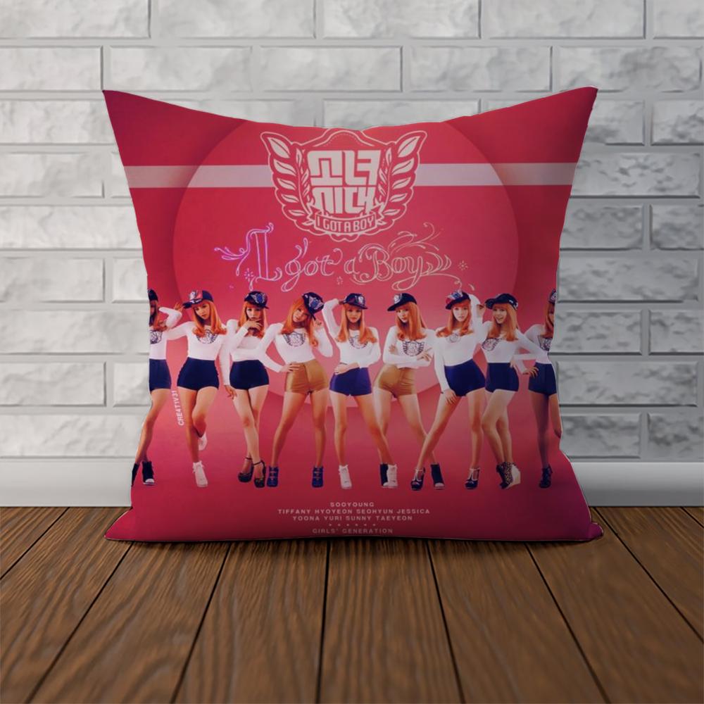Girls Generation Pillow Case For Car Sofa Decorative Home Doublesided Print Plush Square Throw Pillow Cushion Cover