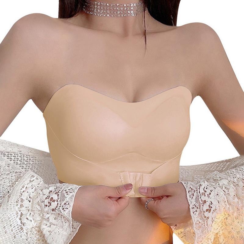 Invisible Strapless Bra For Women Wireless Push Up Non Slip Wedding Brassiere Big Breasts Underwear Sexy Lingerie