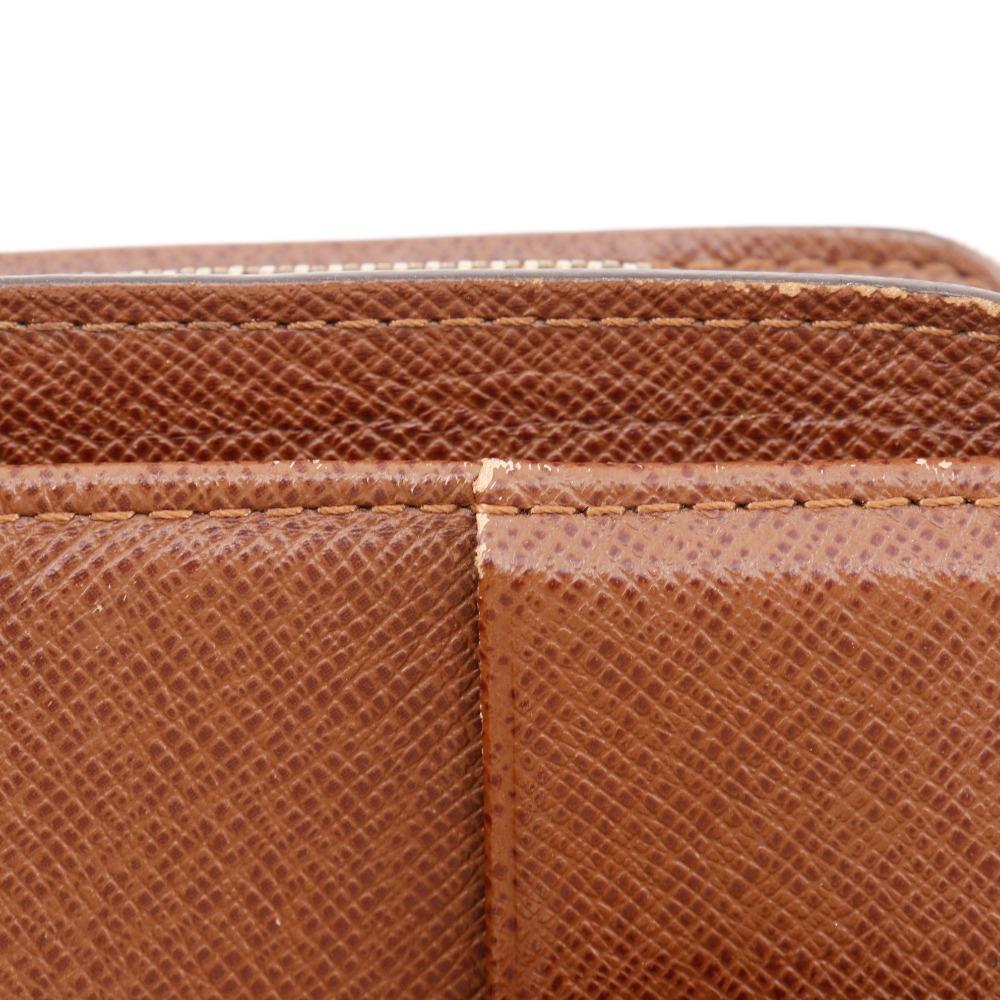 Louis Vuitton Compact Zip Bi-Fold Wallet M61667 Brown Monogram Canvas Unisex Used