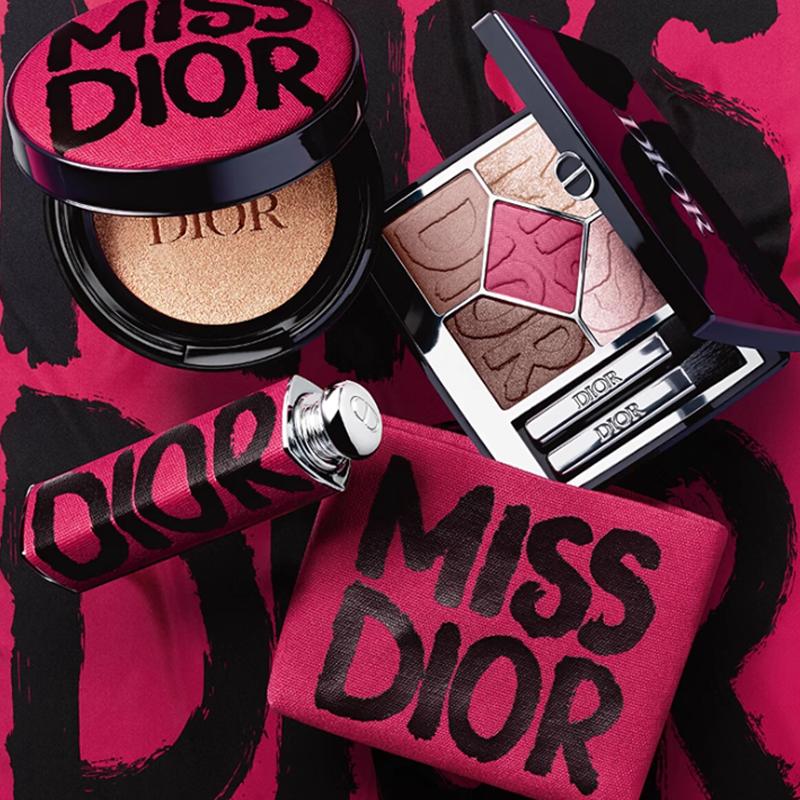 Dior Потрясающий Розовый Ограниченный Сатиновый Замок Макияж Кушон Очаровательная Помада Подарочная Коробка Издание Набор для Макияжа Кремовая Кожа Шелковистая Натуральный Усиливающий Цвет