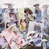 30 pcs The theme of the girl in the rain Stickers The girl with an umbrella Decorative Adhesive Diy Sticker pack