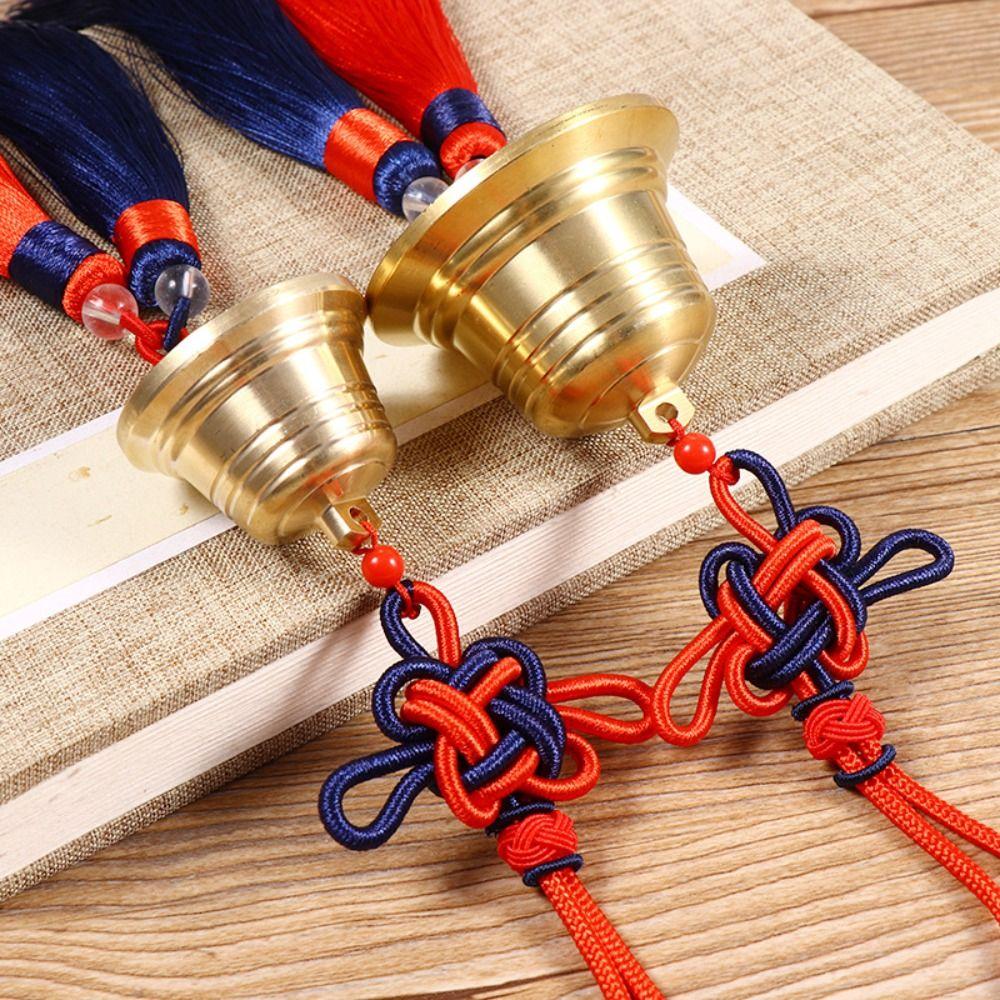 Lucky Chinese Knotting Wind Bell Copper Bell Round Bells Gifts Brass Bell Pendant Car Ornament