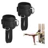 1 Pair Ankle Strap for Cable Machine Attachments Adjustable Indoor Gym Ankle Cuff with 4 D Ring for