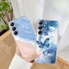 Butterfly Marble Patterned Soft Transparent Silicone Case For Samsung A55 A35 M35 M34 S24 Xiaomi Redmi Note 13 Pro Camera Shockproof Protective Cover