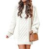 Cross-border Amazon Europe Round Neck Long Sleeve Knit Sweater Medium-length Women's Dress Thickened Needlework