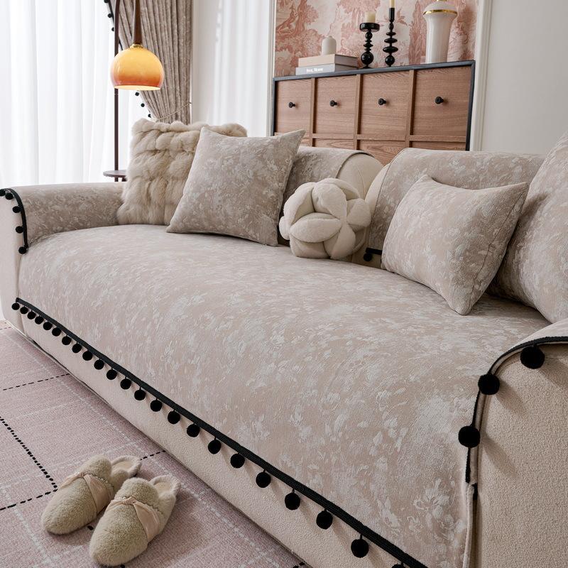 Французская подушка для дивана Универсальная подушка для сиденья дивана Новая нескользящая накидка Тканевое полотенце Чехол для дивана высокого класса