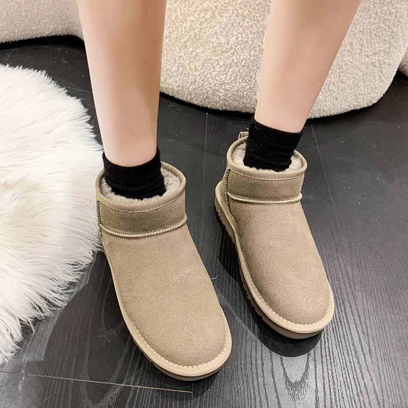 Ботинки на плоской подошве с круглым носком, женские, 2024, высококачественные, однотонные, лаконичные, женские, Botas Femininas