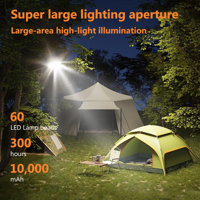 7000/10000mAh LED Tent Light Rechargeable Lantern Portable Emergency Night Market Light Outdoor Camping Bulb Lamp Flashlight Hom