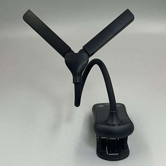 Лампа для чтения с регулируемой яркостью, платная, выдвижная, с двойной головкой, освещение без мерцания, тип-C, 14 светодиодов, янтарный светильник для книг, товары для дома