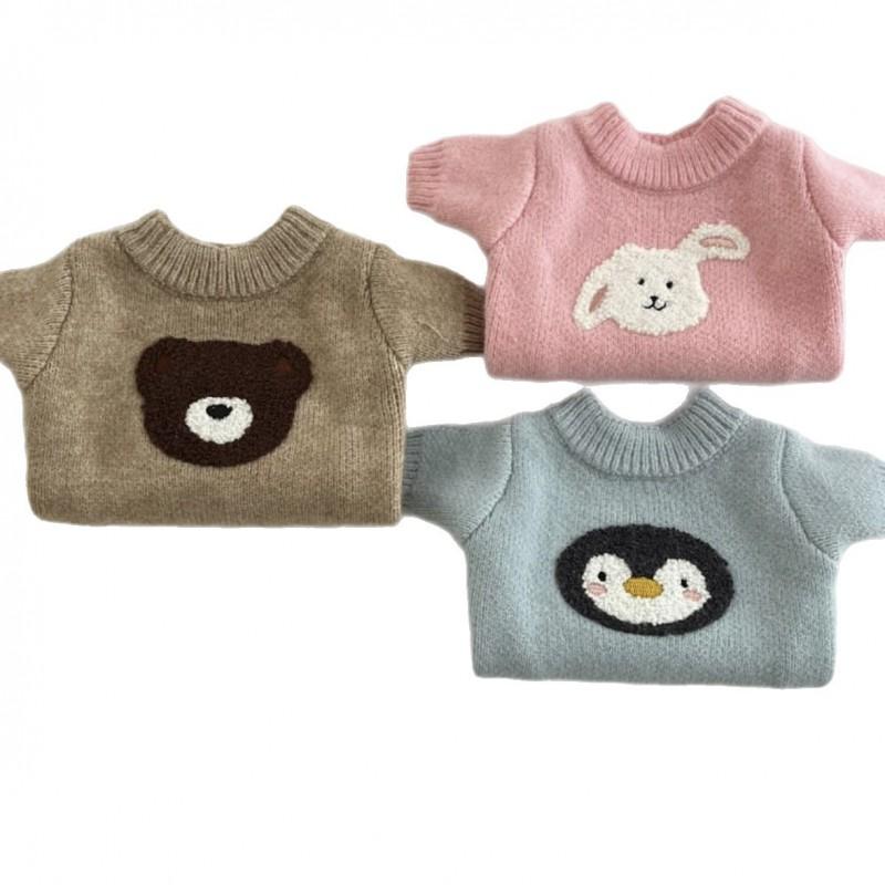 Pet Knit Sweater Winter Warm Dog Jumper With Bear Print Polar Fleece Small Medium Large Dogs