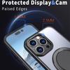 KEYSION Противоударный матовый чехол для MagSafe для iPhone 16 Pro Max с вращающимся на 360 ° магнитным кольцом-подставкой, прозрачная задняя крышка для телефона