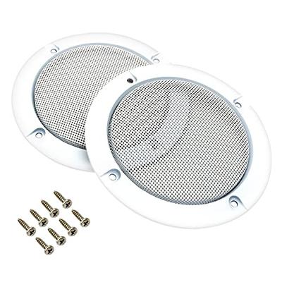 Решетка динамика Negs-S, Защитная крышка динамика, Автомобиль, Динамик, Универсальное использование, Комплект из 2 штук, Включает 8 крепежных винтов, 5 дюймов, Белый