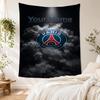 Paris Saint-germain Custom Name Tapestry Aesthetic Wall Tapestry Vibrant Fade-Resistant Print Great for Living Room Decor
