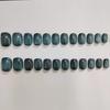 B662 Galaxy Cat Eye Short Blue-green Nail Wraps Stylish And Fashionable Nail Stickers