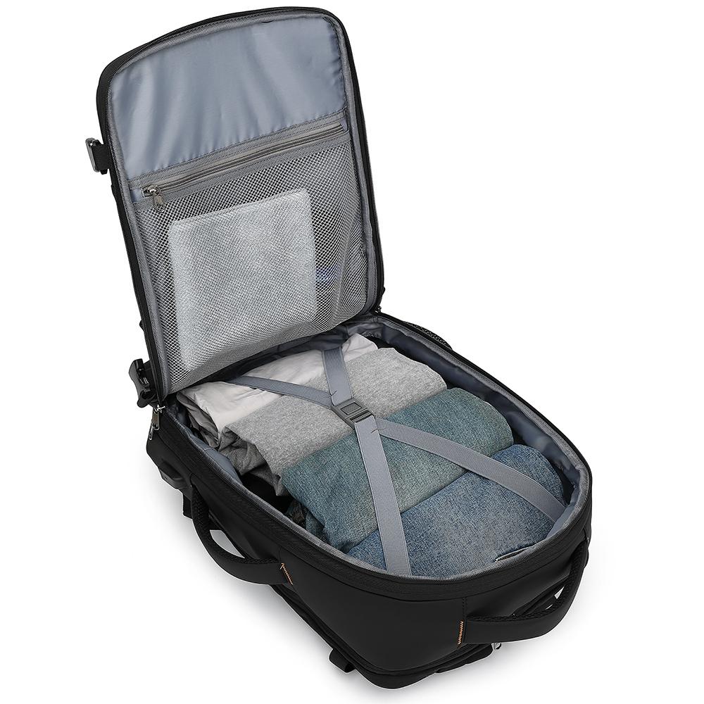 Рюкзак Eaqual to 20 дюймовый чемодан 38 л расширяемый портативный мужской рюкзак большой емкости для 17/17,3 дюймового ноутбука, зарядка через USB, открытие на 180°