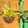 Artificial Faux Hanging Plants Flowers Basket Bouquet Ornament with Lining Flowerpot Spring