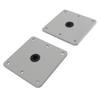 2PCS Boat Seat Bases Aluminium Alloy 6 Screw Holes 3 4 Inch Pin Post Mounting Base for Marine Boat Swivel Seats
