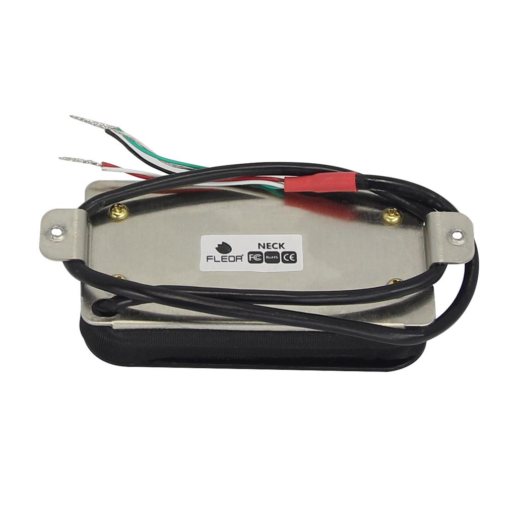 FLEOR Комплект звукоснимателей Humbucker с горячими двойными рельсами для грифа и бриджа, для электрогитары, Белый/Черный