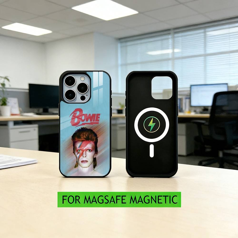 David B-Bowie Phone Case For iPhone17,16,15,14,13,12,11 Plus,Pro Magnetic with Magsafe Wireless Charging