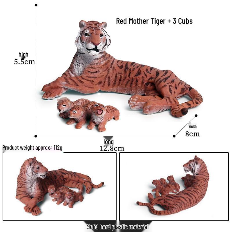 Realistic African Wildlife Lion Toy Set: Male, Female, and Mountain Lion for Children's Cognitive Learning