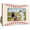 Baseball Picture Frame Baseball Tabletop Photo Frame 4x6 Sports Theme Wooden Picture Frame with Stand , Home Office Decor for Sports Theme Party