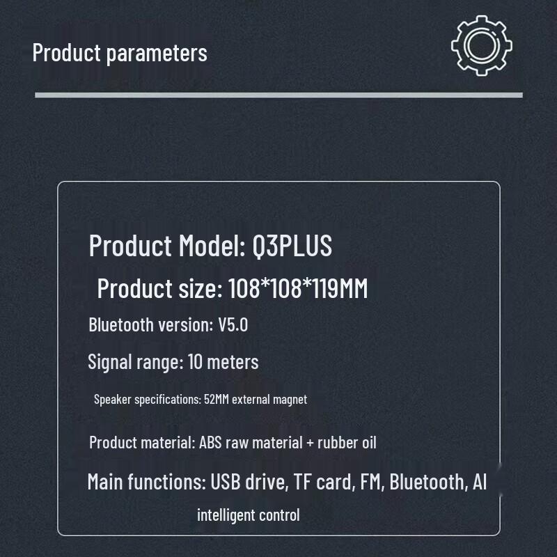 Bach John Q3 PLUS Portable HIFI Bluetooth Speaker