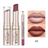 Lipstick Lip Line 2-в-1 Карандаш для губ с антипригарным покрытием Стойкая водостойкая матовая помада Набор помад 12 цветов