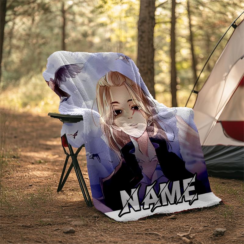 Personalized Custom Name Blanket - Tokyo Revengers Print Design,Blanket for Sofa,Bed,Travel,Camping - Soft and Warm, Great Gift