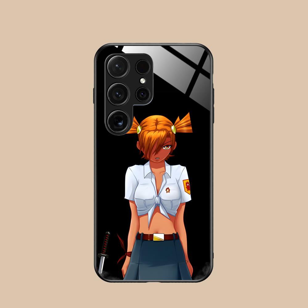 Вечное Лето Алиса Стеклянный Чехол для Мобильного Телефона для Samsung Galaxy A56 55 54 53 52 51 36 35 34 23 16 15 5G Цветная Крышка