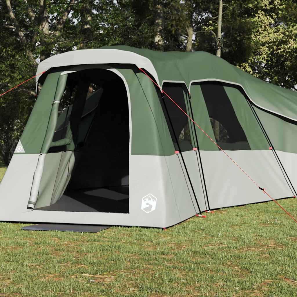 Family Tent with Roof and Storage Green 762 x 655 x 218 cm Taffeta