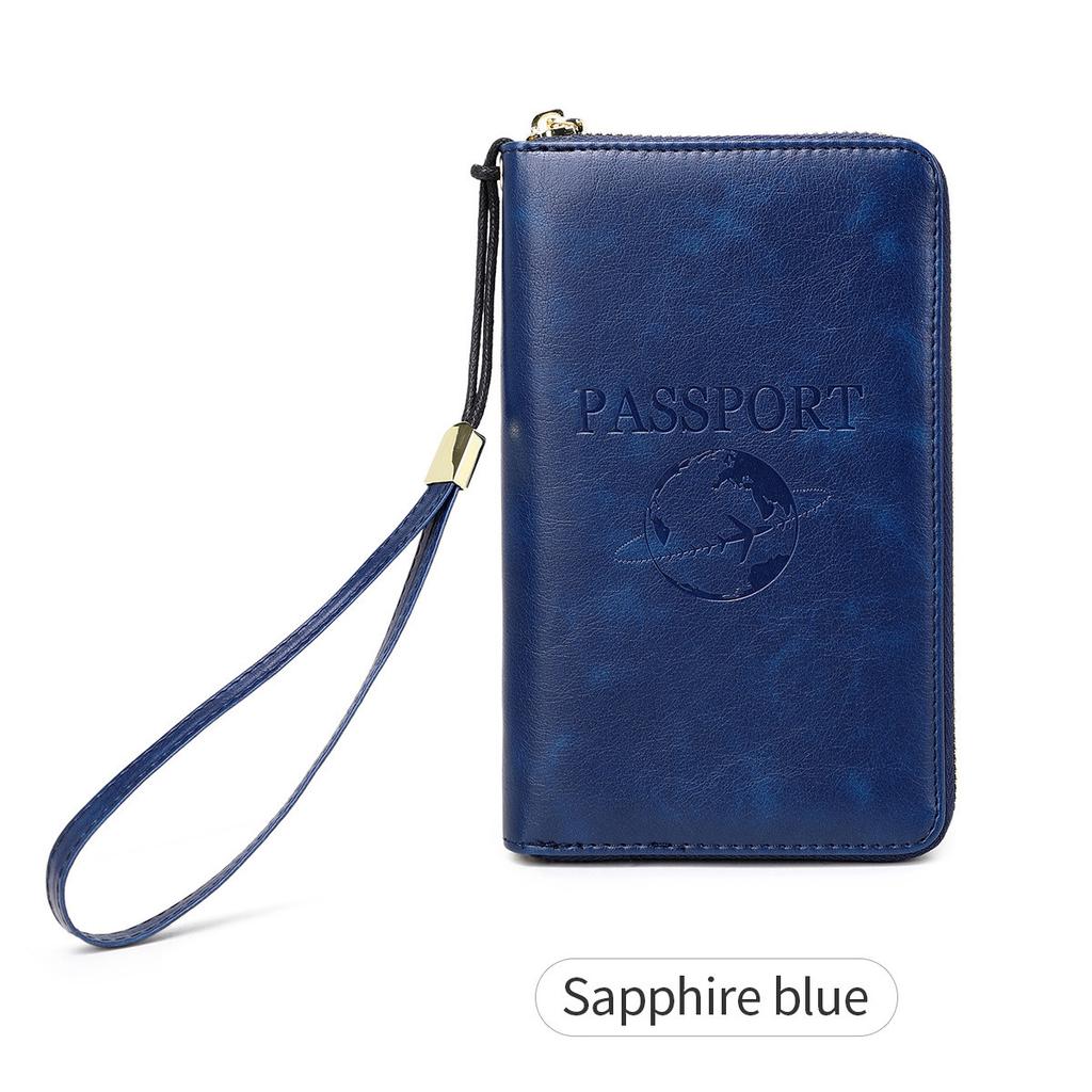 New Passport Bag Long Zipper Passport Clip Multifunctional Travel Storage Document Bag