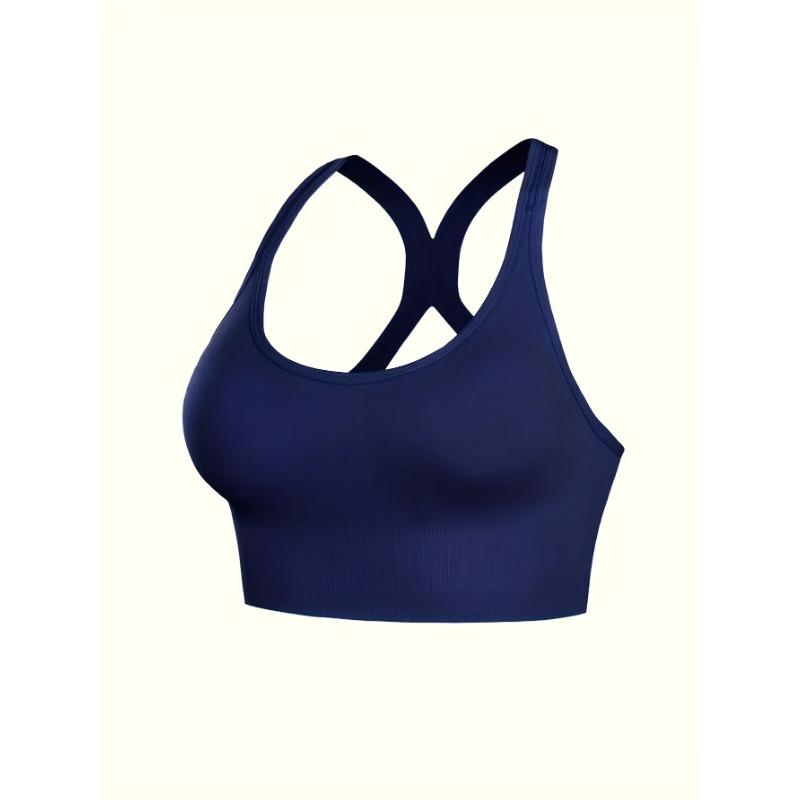 Большой размер спортивный бюстгальтер без косточек с амортизацией для женщин с перекрещенной спинкой и регулируемой задней застежкой для йоги и фитнеса