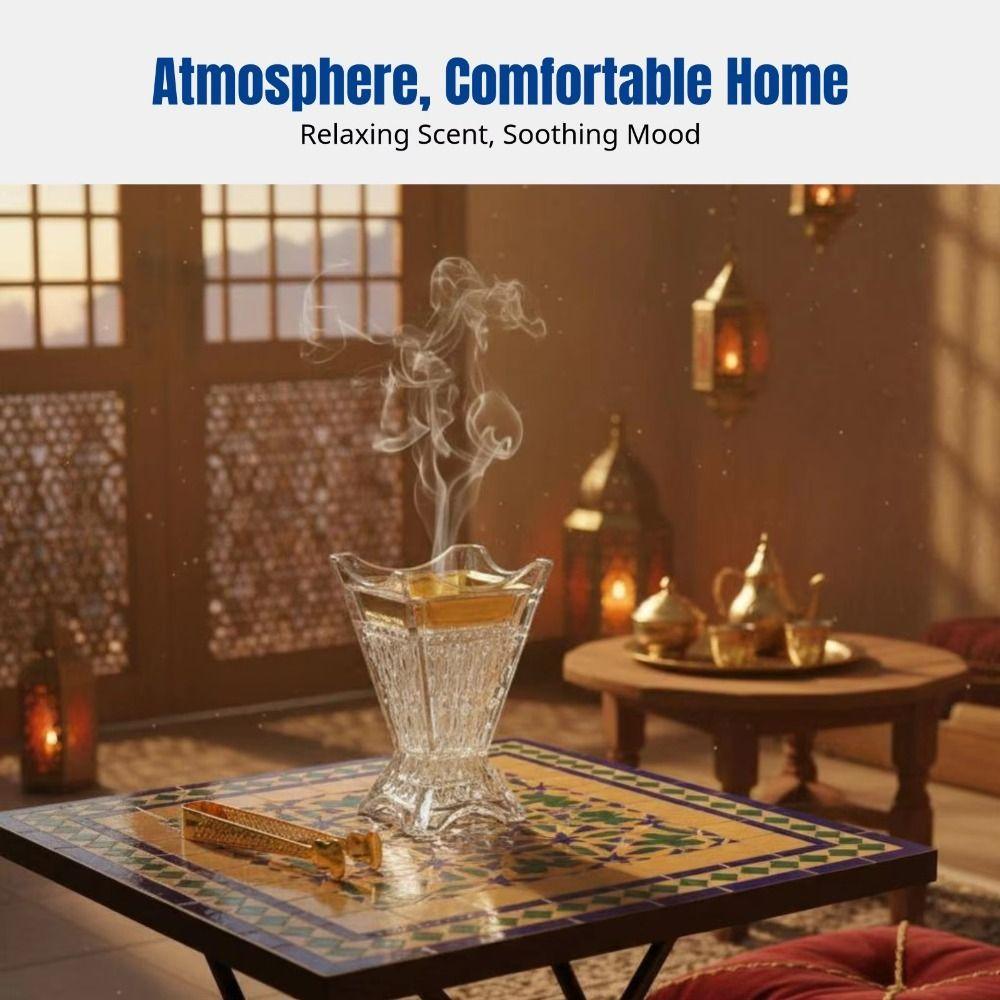 Clear Engraved Square Incense Holder Nordic Ironwork Bakhoor Censer Living Room