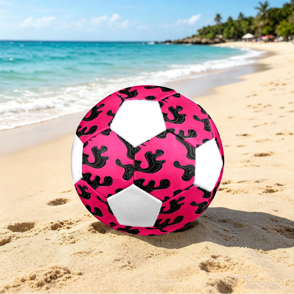 1pc Abstract Waves Lightweight PVC Training Soccer Ball, Size 5, Suitable for Indoor and Outdoor TrainingGift y6032
