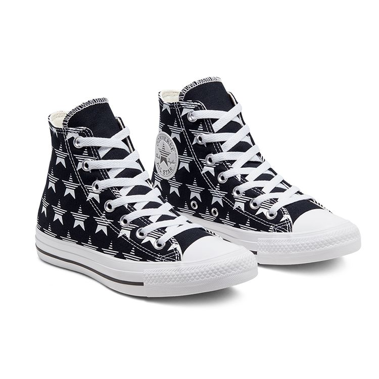 Converse Chuck Taylor All Star Comfortable High-Top Canvas Shoes Unisex Sneakers Black White 168808C