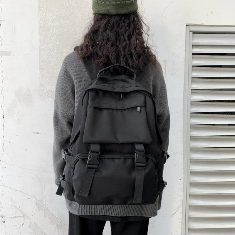 Schoolbag female Korean version high school Harajuku ulzzang college student versatile ins backpack large capacity dark backpack male