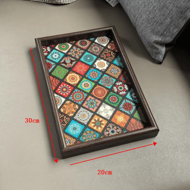 Декоративный поднос в богемном стиле для украшений, закусок и хранения в гостиной