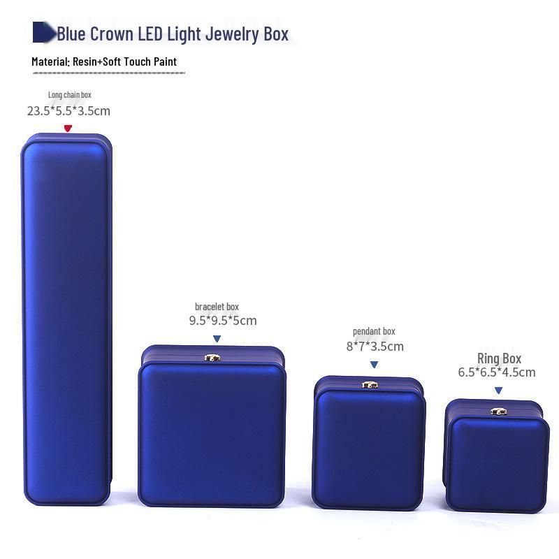 Коробка для хранения ювелирных изделий Crown LED для колец, подвесок и ожерелий