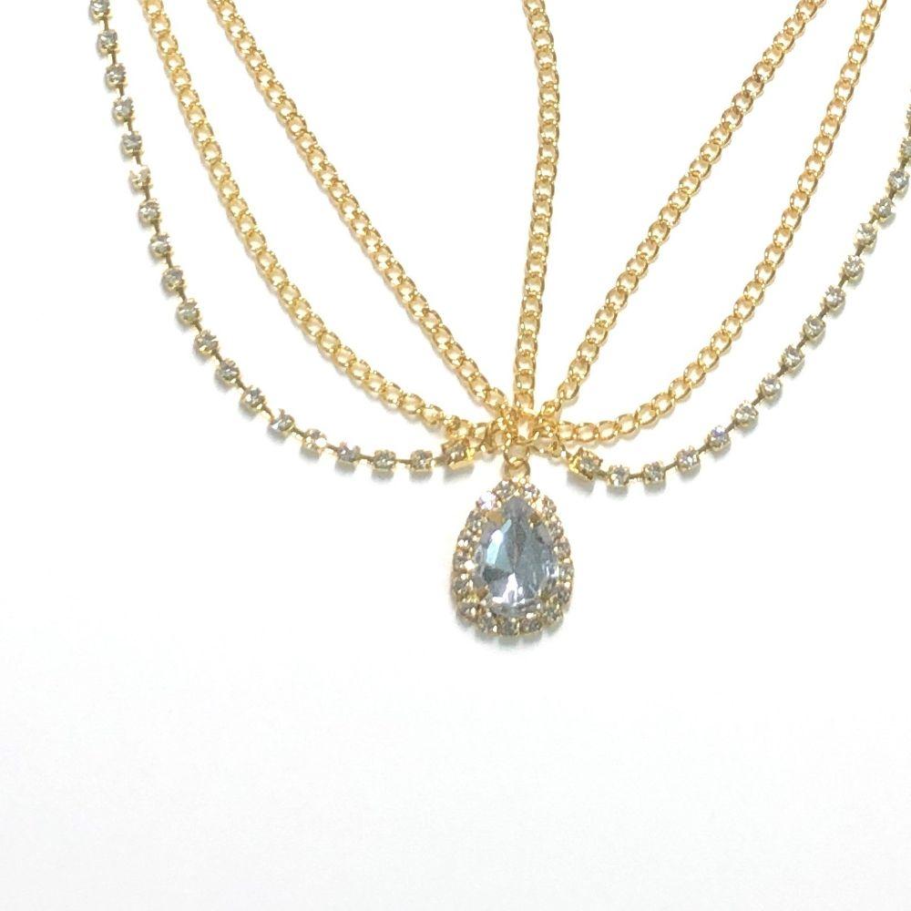 Головной убор Цепочка для головы Подвеска для бровей Головной убор в стиле бохо Украшение для волос в виде капли воды Цепочка для лба