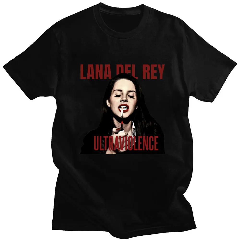 Singer Lana Del Rey T Shirt Ultraviolence Music Album T-shirt UnisexHip Hop Retro Cotton T Shirts Gothic Hipster Streetwear
