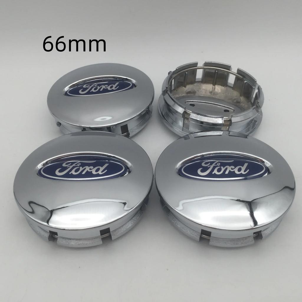 Автонаклейка Ford New 2025 Горячая 4 шт. 3D для ford 66 мм синий/черный/серебристый Значок автомобиля Колпачок ступицы колеса Накладки значка наклейка Декаль