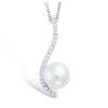 [L7482] - Silver Pendant 'Sissi' Ivory Silver - 25x10 Mm