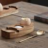 Поднос для сервировки яиц Yousheng Wood, деревянные тарелки с тремя отделениями и ложкой, держатель для подноса для яиц, сыра, закусок, десертов, суши