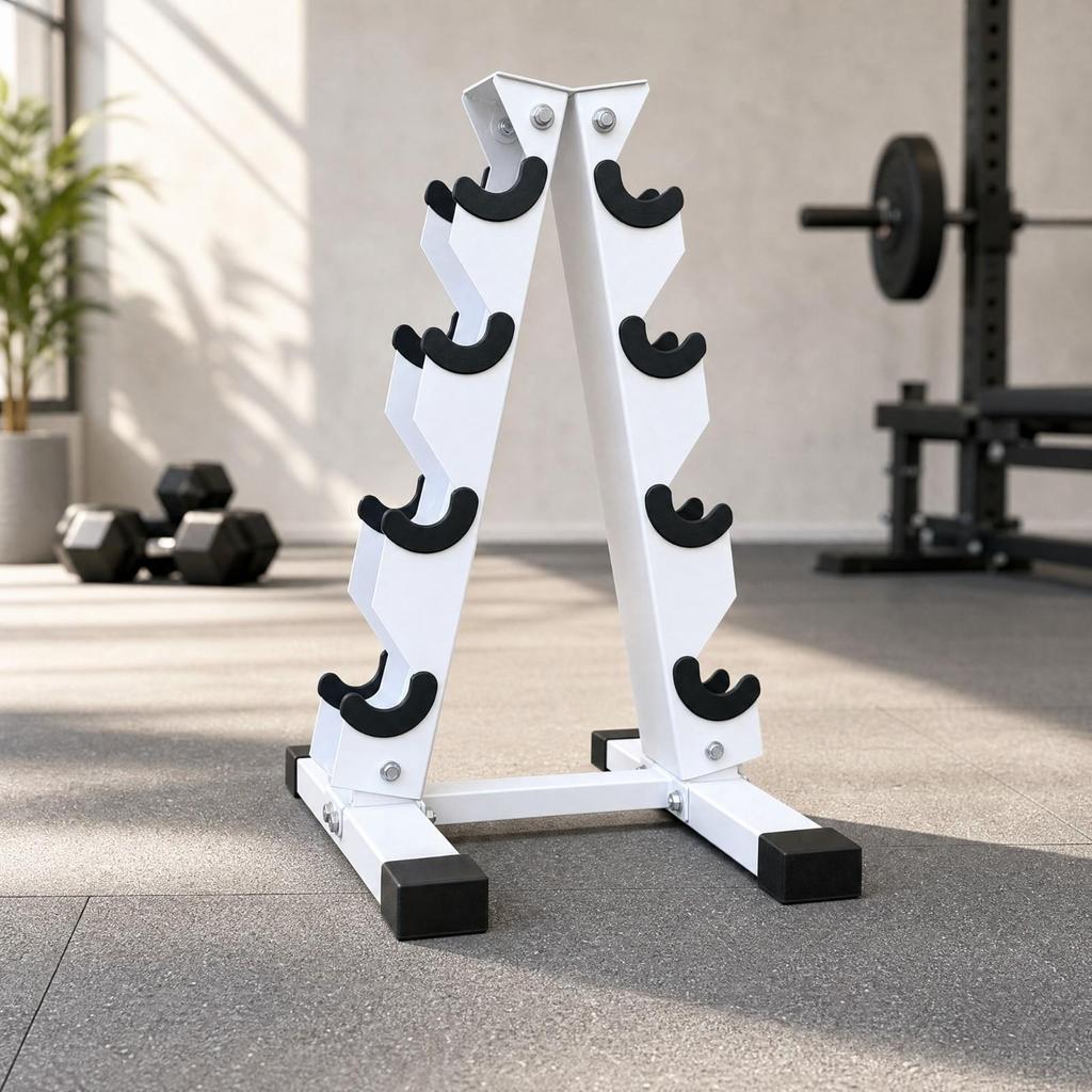 Inverted-V Dumbbell Storage Rack Stable Heavy-Duty