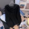 Женская толстовка с капюшоном, удобные однотонные топы, спортивные эластичные толстовки, топы