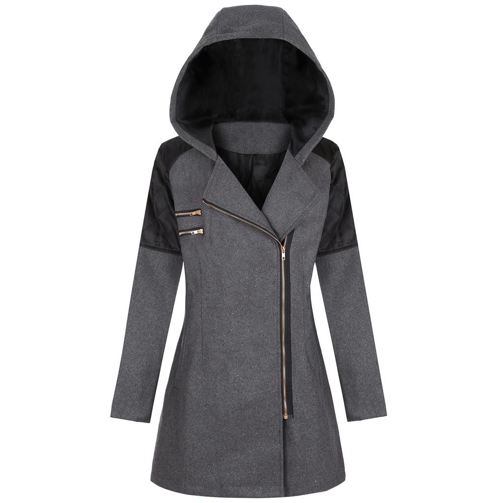  Womens Winter Warm Outwear Floral Print Hooded Pockets Vintage Oversize Coats