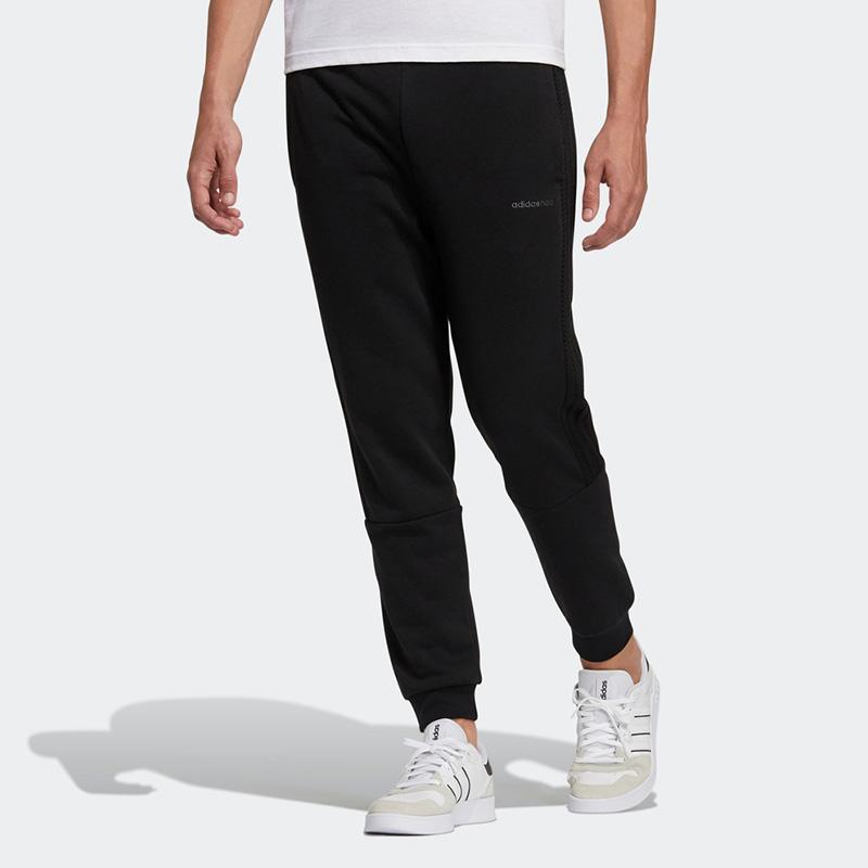 adidas Брюки для бега в сетку с логотипом Neo, мужские брюки, черные H55276