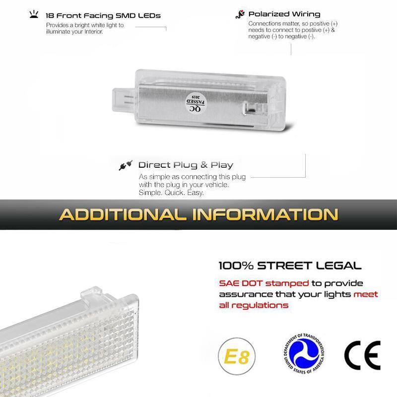 LED Door Courtesy Interior Footwell Light Luggage Trunk Glove Box Lamps For BMW M4 F32 F33 F36 F22 F23 F45 F46 F87 M2 F82 F83