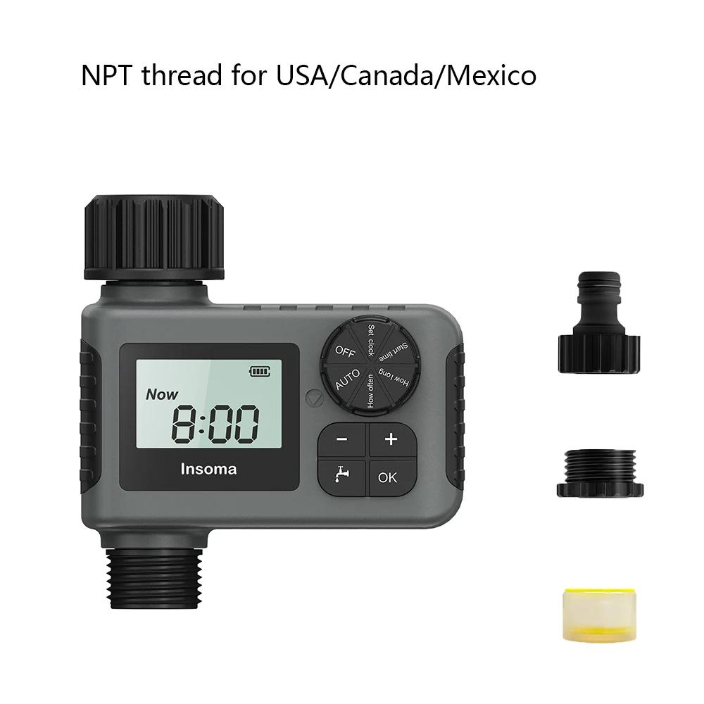 Новейший автоматический таймер подачи воды, интеллектуальная система полива, таймер для полива, садовый программатор, ЖК-дисплей IPX5